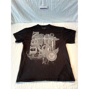 Black Ink Design United States Navy Shirt Men's XL Black Short Sleeve Shirt
